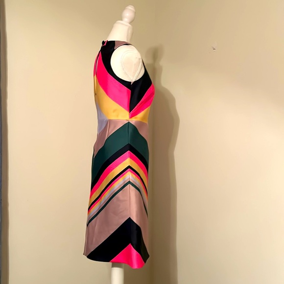 J. Crew Collection Pop-Stripe Dress Size 0 Navy Azalea G1587 - Picture 13 of 13